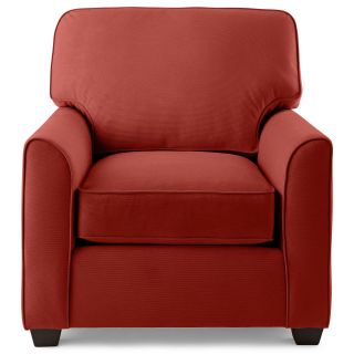 Possibilities Sharkfin Arm Chair, Rouge