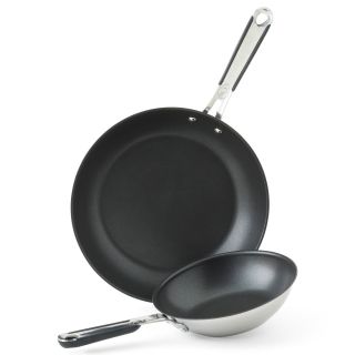 Emeril Twin Pack Stainless Steel Nonstick Skillets