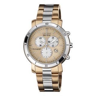 Drive from Citizen Eco Drive Womens Two Tone Chronograph Watch FB1346 55Q
