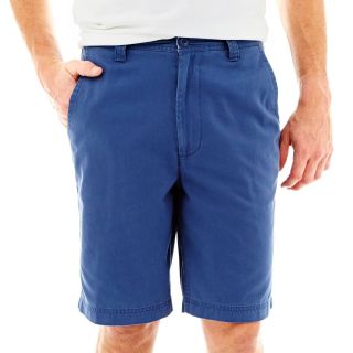 St. Johns Bay Flat Front Shorts, Blue, Mens