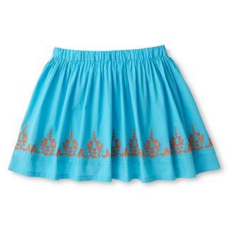 ARIZONA Embroidered Woven Skirt   Girls 6 16 and Plus, Blue, Girls