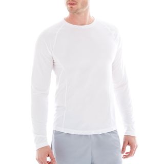 Xersion Long Sleeve Training Top, White, Mens