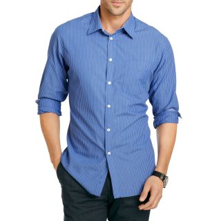 Van Heusen Office Button Front Shirt, Blue