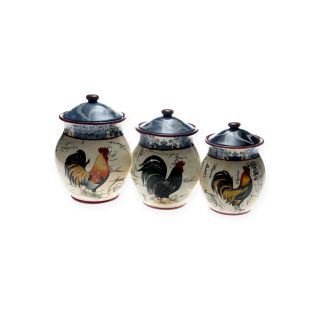 3 pc. Lille Rooster Canister Set