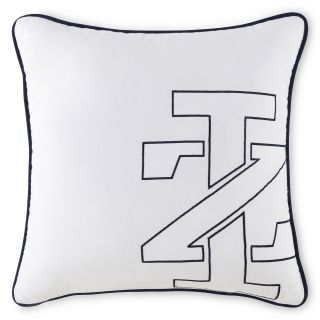 Izod Logo Square Decorative Pillow, Blue/White