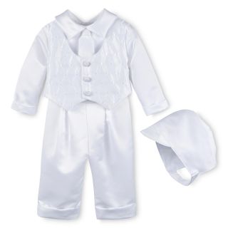 Keepsake Christening Pant Set   Boys newborn 12m, White, White, Boys