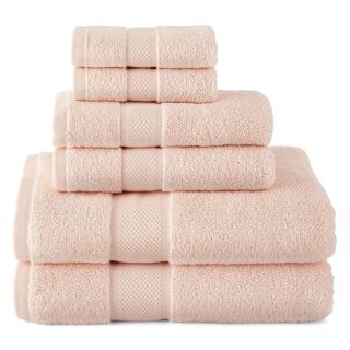 LIZ CLAIBORNE MicroCotton Bath Towels, Pearl Rose