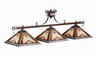 Laredo Stained Glass Pool Table Light