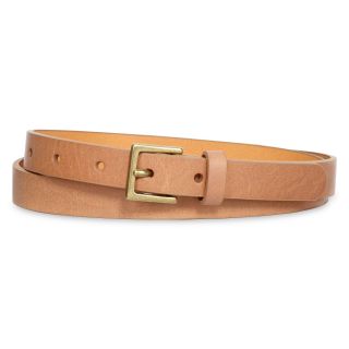 Leather Skinny Belt, Vachetta, Womens