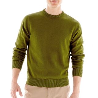 Cotton Crewneck Sweater, Avocado, Mens