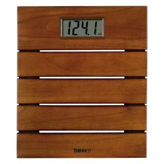 Thinner Solid Teak Digital Scale