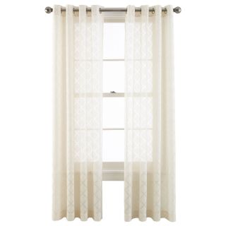 ROYAL VELVET Adair Grommet Top Curtain Panel, Ivory