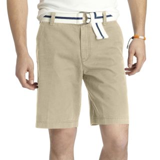 Izod Flat Front Shorts, Cedarwood Khaki, Mens