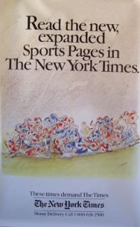 New York Times   Football Poster