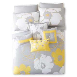 Home Expressions Blooms 10 pc. Comforter Set, Gray