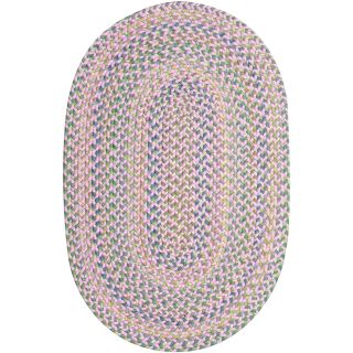 Tropical Delight Reversible Braided Oval Rugs, Pink