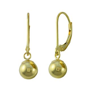 Bead Drop Earrings 14K Gold, Womens