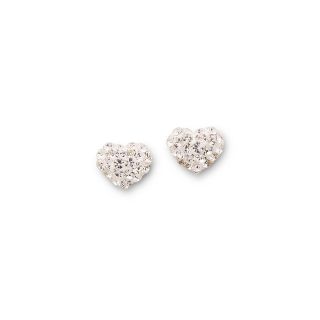 Bridge Jewelry Sterling Silver Heart Stud Earrings, Womens