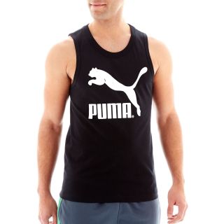 Puma Logo Tank, Black, Mens