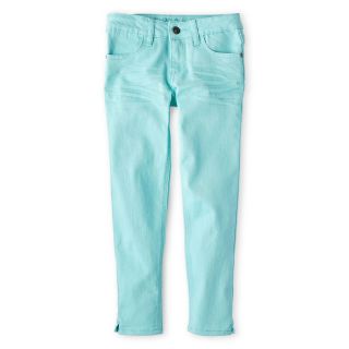 ARIZONA Color Cropped Jeans   Girls 6 16 and Plus, Hot Wire Aqua, Girls