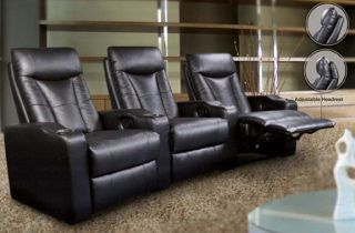 CLEARANCE Pavillion Home Theater with Adjustable Headrest in Black