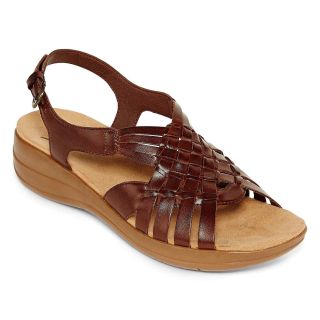 Yuu Junie Slingback Sandals, Brown, Womens