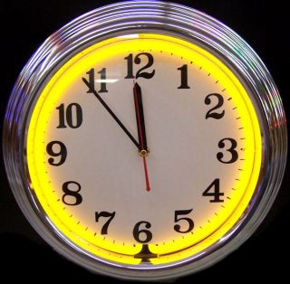 Standard Chrome Yellow Clock
