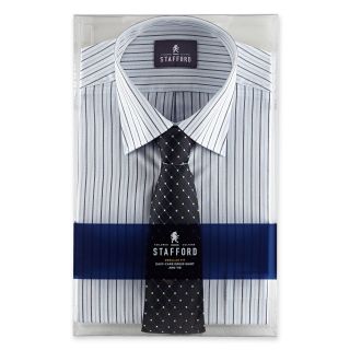 Stafford Shirt and Tie Set, Black, Mens
