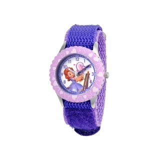 Disney Sofia Kids Time Teacher Purple Fast Strap Watch, Girls