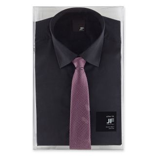 JF J.Ferrar JF J. Ferrar Shirt and Tie Box Set, Black, Mens