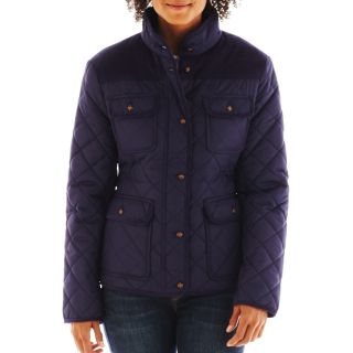 COLLEZIONE Quilted Jacket, Navy, Womens