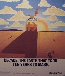 Decade Cigarettes (Original Nyc Subway Poster)