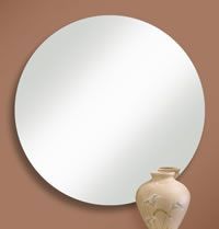 Round Frameless Mirror with High Polished Edge