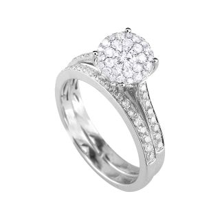 Brilliant Dream 1 CT. T.W. Diamond Bridal Ring Set, White/Gold, Womens