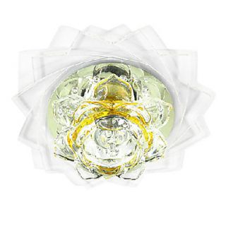 modern led crystal flush mount light in flower design