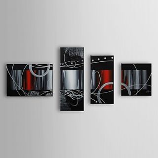 Hand Painted Oil Painting Abstract Set of 4 1307 AB0472