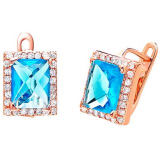 Gorgeous Silver Plated Or Gold Plated With Cubic Zirconia Womens Earrings(More Colors)