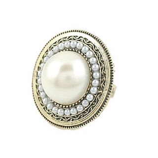Round Pearl Alloy Ring