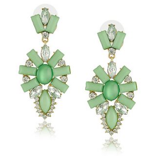 Attractive Alloy With Resin Rhinestone Womens Earrings(More Colors)