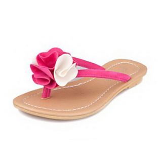 Faux Leather Womens Flat Heel Flip Flop Slippers Shoes(More Colors)