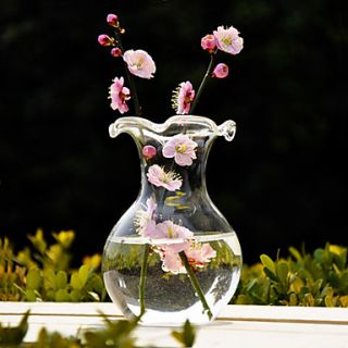 Old Style Clear Glass Vase Centerpiece