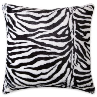 Scene Weaver Oversized Faux Fur Pillow, Zebra