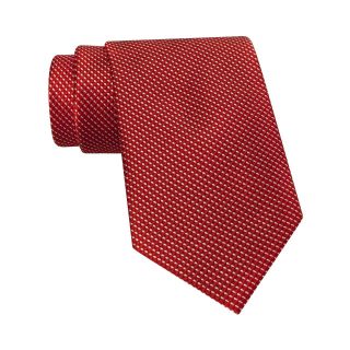 Stafford Tonal Dot Silk Tie, Red/White, Mens