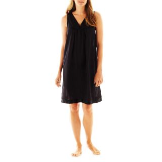 Vanity Fair Coloratura Sleeveless Nightgown   30107, Black, Womens