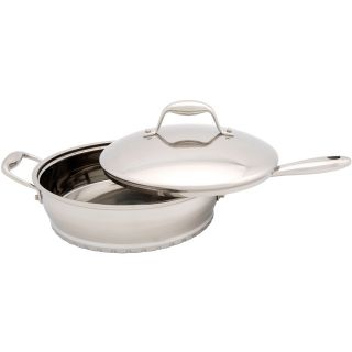 Berghoff 3 qt. Zeno Stainless Steel Covered Deep Skillet