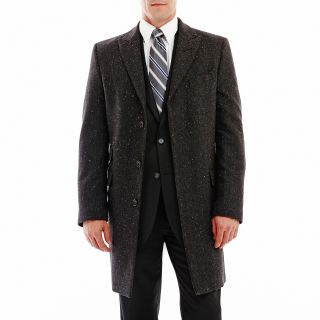Stafford Donegal Tweed Topcoat, Charcoal Donegal, Mens