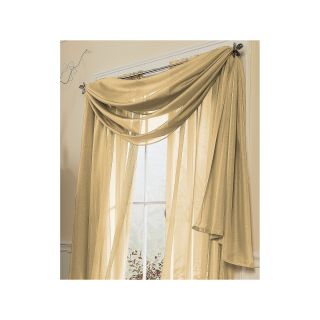 jcp home Snow Voile Semi Sheer Scarf Valance, Olive