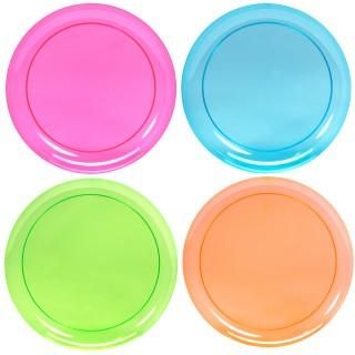 Neon Plastic Dinner Plates Assorted