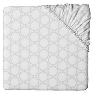 Grey Medallion Fitted Crib Sheet by Circo