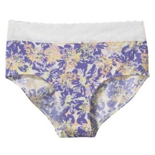 Gilligan & OMalley Womens Cotton With Lace Hipster Brief   Violet Storm XL